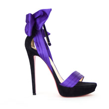 Load image into Gallery viewer, Christian Louboutin Satin Purple Ribbon Pumps in size 40 - Lou&#39;s Closet