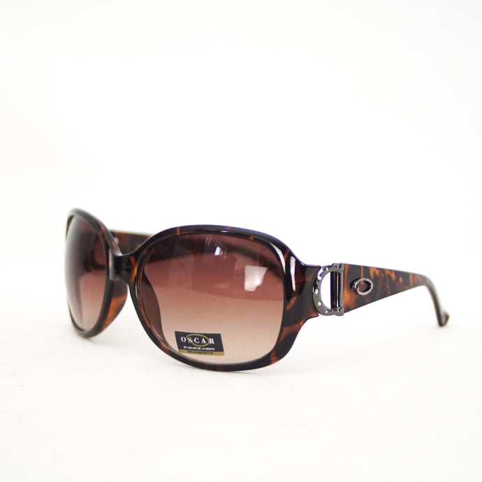 Oscar De La Renta Brown Crystal Embellished Sunglasses - Lou's Closet