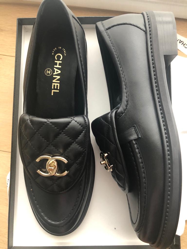 Shop CHANEL 2021-22FW Plain Leather Elegant Style Logo Loafer & Moccasin  Shoes (G45008B1306294305) by winwinco