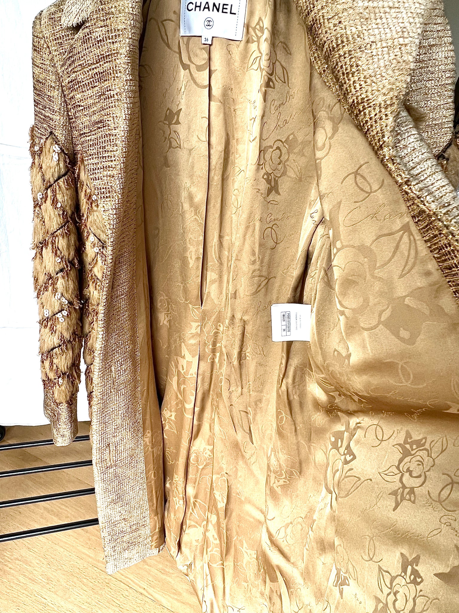 Chanel Unique Gold Jacket in Size 36 - Lou's Closet