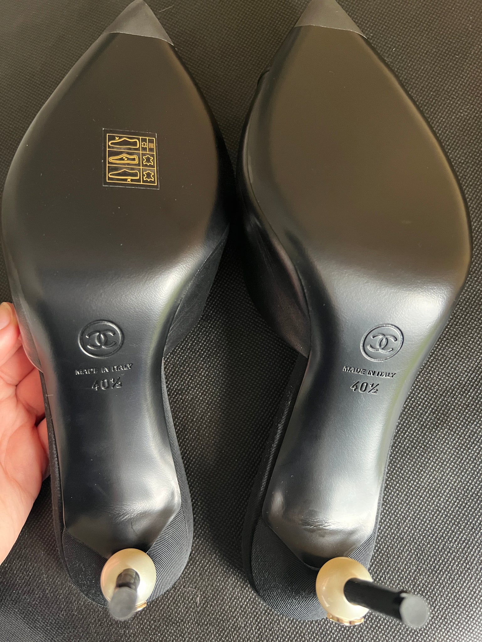 Chanel Classic Mules with Pearl size 40.5 - Lou's Closet