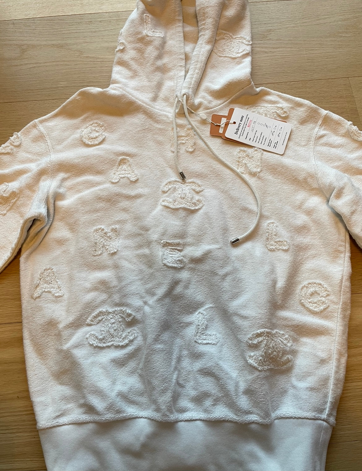 Chanel White Hoodie in size S