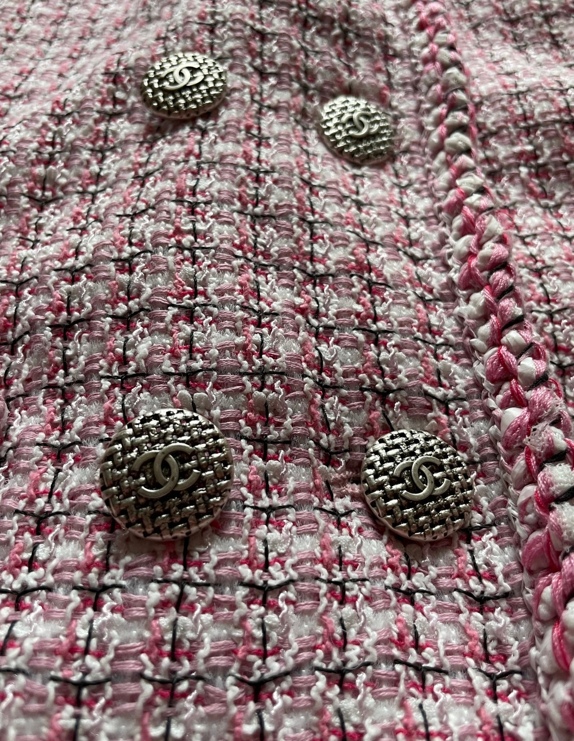 Chanel Pink Tweed Jacket in Size 42 FR - Lou's Closet