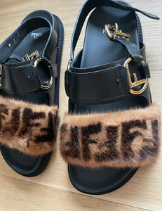 Mink sandals