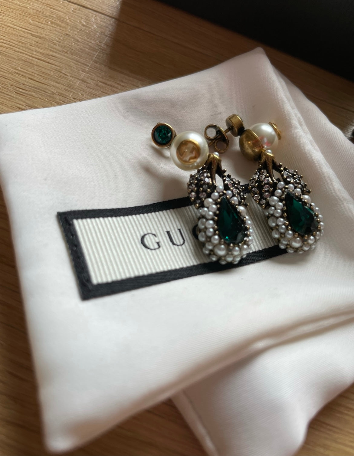 Gucci Double G Sterling Silver Drop Earrings | ModeSens