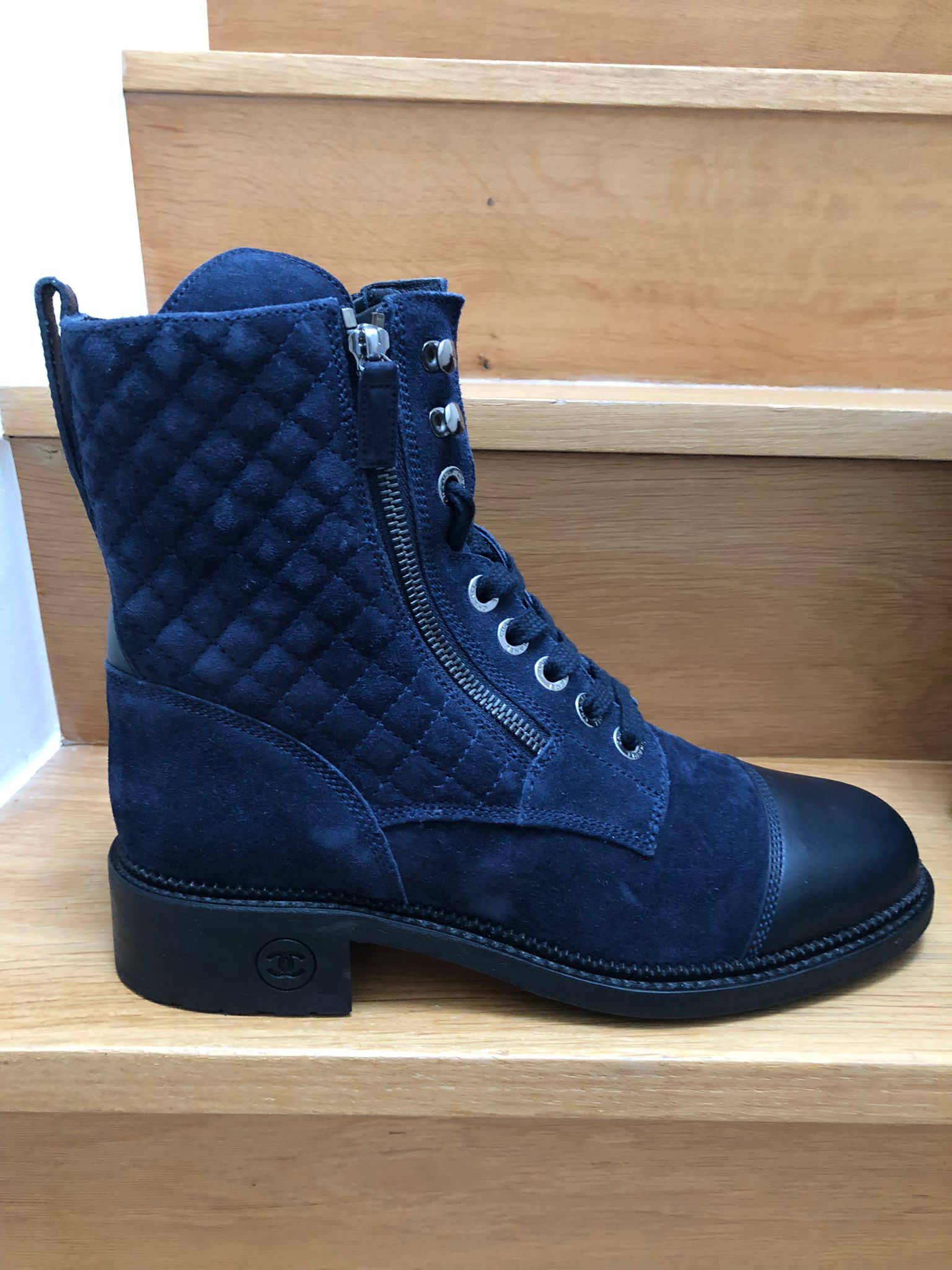 Boots Chanel Blue size 41 EU in Not specified - 26257424