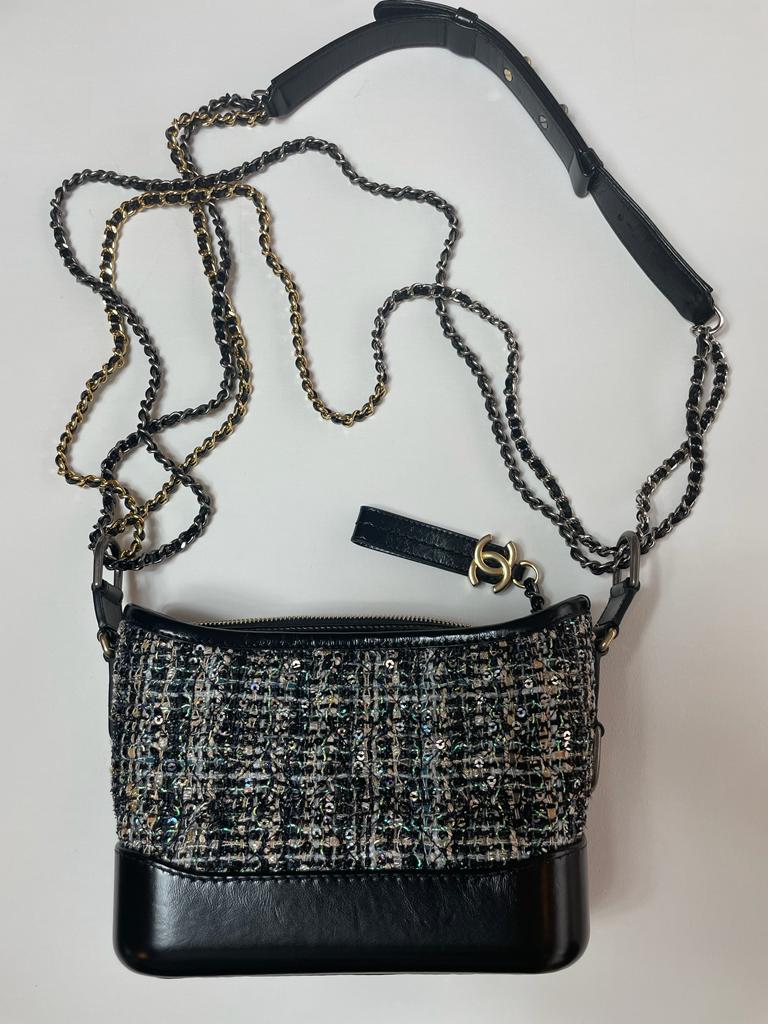 Chanel Tweed and Leather Mini Gabrielle Bag - Lou's Closet