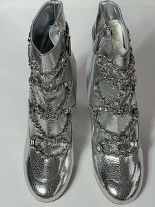 Chanel Silver Boots in Size 41
