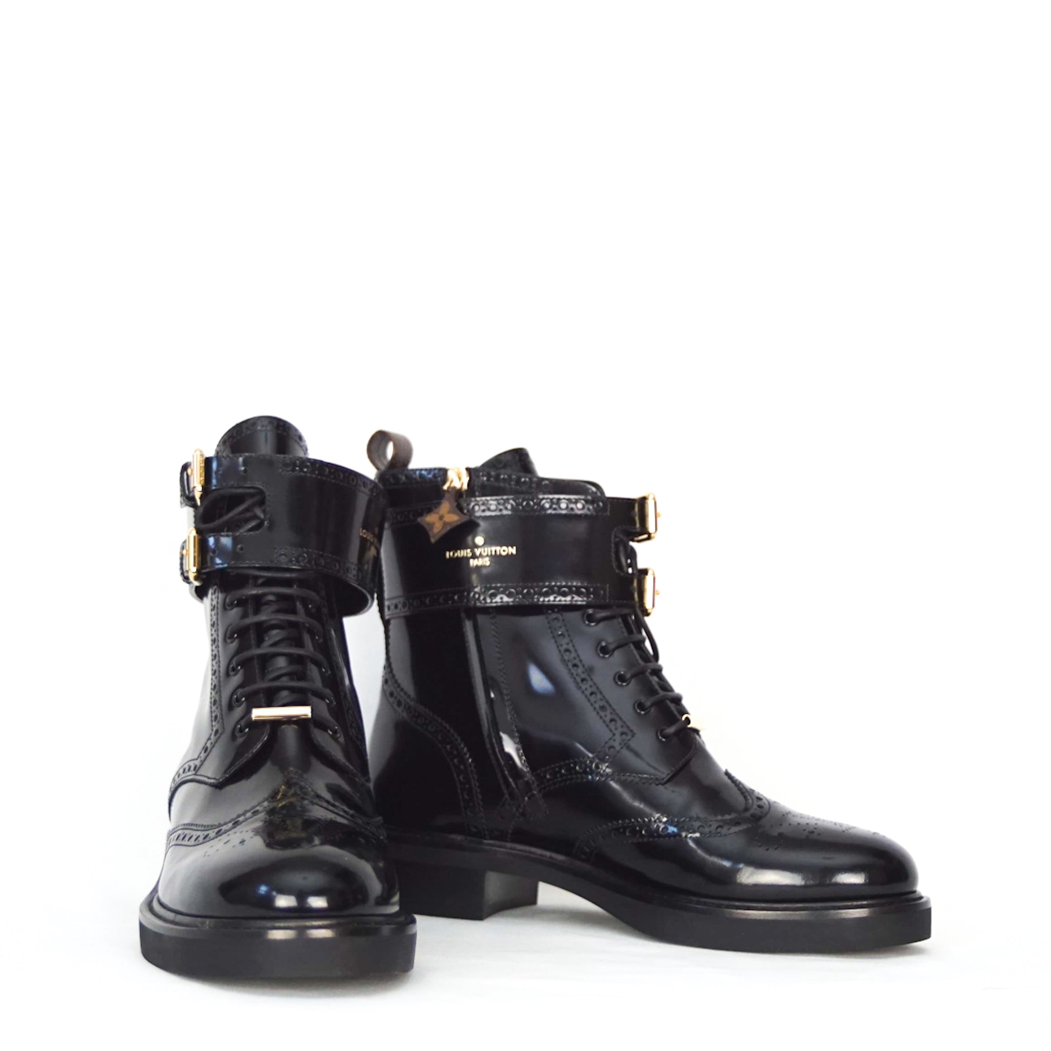 louis vuitton combat boots for women